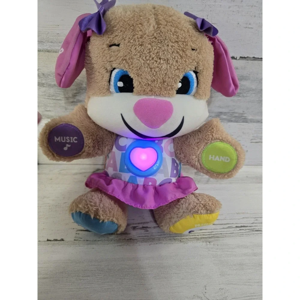 Fisher-Price Laugh & Learn Smart Stages Sis Pink Puppy Musical Plush Toy‎ FPP54